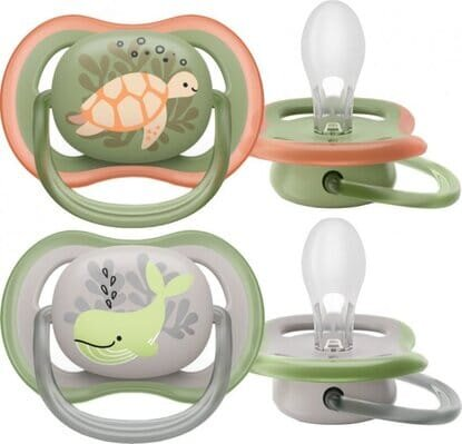 Пустушка силіконова Philips Avent Ultra Air SCF085/60 ортодонтична, 6-18 місяців, 2 шт
