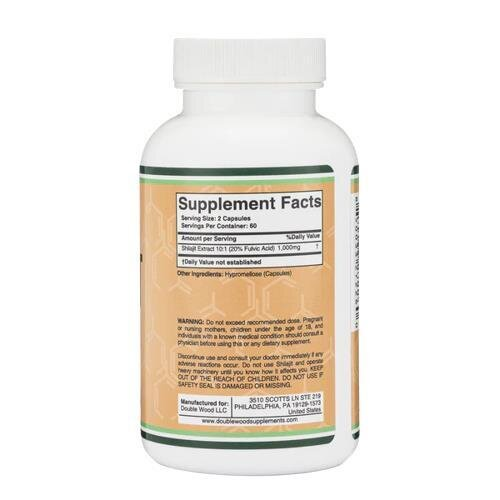 Мумійо Double Wood Shilajit Resin 1000 мг, 120 капсул