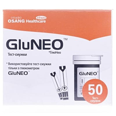 Тест-смужки GluNeo для глюкометра 50 штук (2х25)