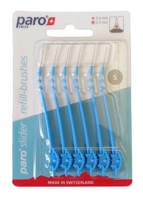 Мужзубні щітки Paro Slider змінні розмір S, 6 шт