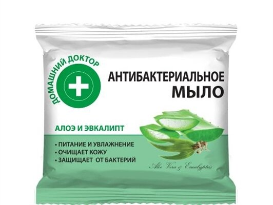 Мило Антибактеріальне Домашній Доктор, Алое і евкаліпт, 70 г