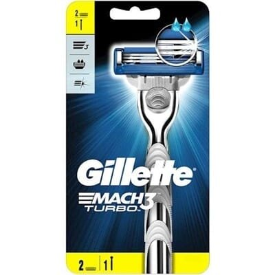 Бритва Gillette Mach 3 Turbo з 2 змінними картриджами