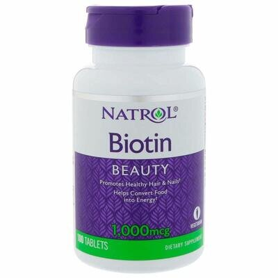 Біотин Natrol Biotin 1000 мкг, 100 таблеток