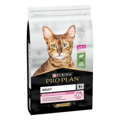 Корм сухий для дорослих котів Purina Pro Plan Delicate Lamb зі смаком ягняти, 10 кг