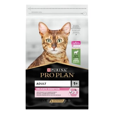 Корм сухий для дорослих котів Purina Pro Plan Delicate Lamb зі смаком ягняти, 10 кг