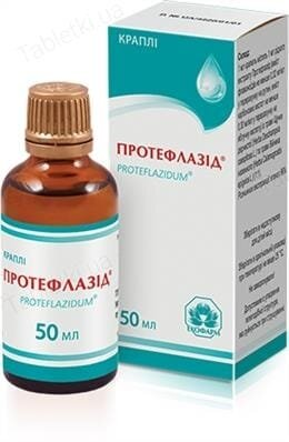 Протефлазід краплі по 50 мл у флак. з проб.-крап.