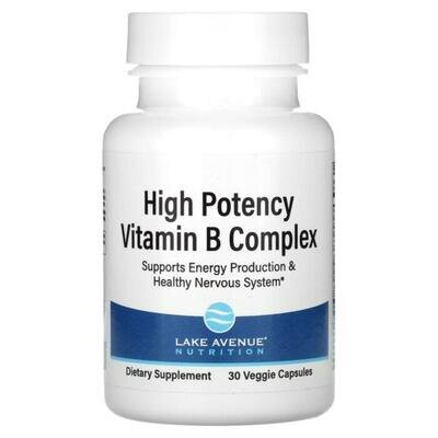 Вітаміни групи В Lake Avenue Nutrition Vitamin B Complex, 30 вегетаріанських капсул
