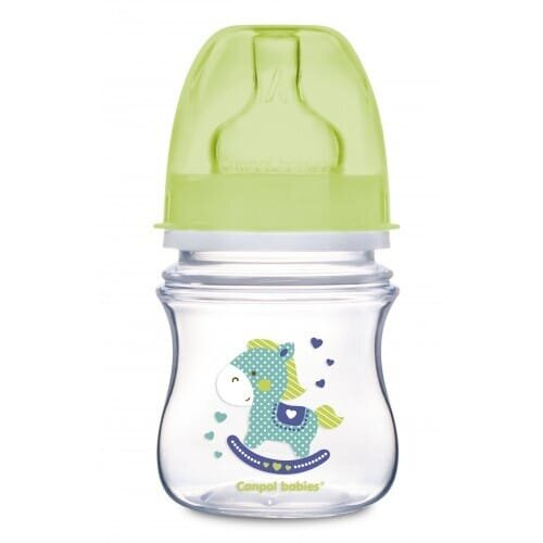 Пляшечка антиколікова Canpol Babies EasyStart "Кольорові звірята" 35/205 з широким отвором, 120 мл