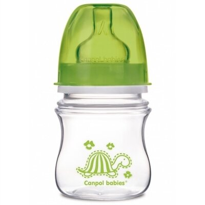 Пляшечка антиколікова Canpol Babies EasyStart "Кольорові звірята" 35/205 з широким отвором, 120 мл