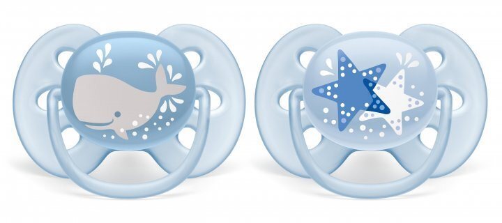 Пустушка силіконова Philips Avent Ultra Soft SCF223/03, 6-18 місяців, для хлопчиків, 2 шт