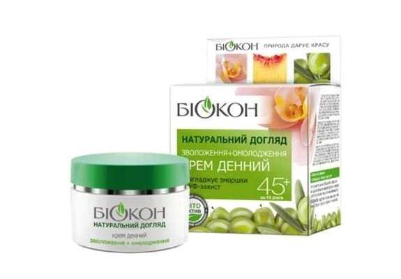 Крем для обличчя Біокон Натуральний догляд 45+ Зволоження + омолодження денний, 50 мл