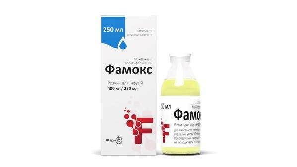 Фамокс розчин д/інф. 400 мг/250 мл по 250 мл у флак.