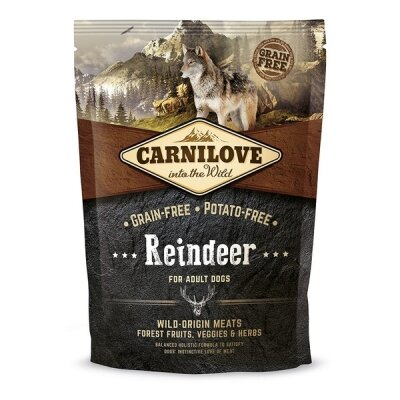 Корм сухий для дорослих собак усіх порід Carnilove Adult Raindeer з північним оленем, 1,5 кг
