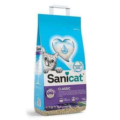 Наповнювач для котячого туалету Sanicat Classic мінеральний, з ароматом лаванди, 6 кг (10 л)