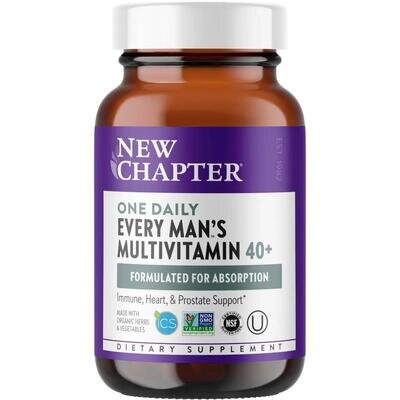 Мультивітаміни для чоловіків 40+ New Chapter One Daily Every Man's Multivitamin, 72 таблетки