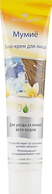 Крем для обличчя Belle Jardin Bio Spa Муміє + Колаген та Еластін регенеруючий та тонізуючий, 125 мл