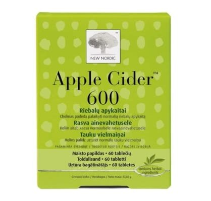 Засіб для покращення обміну речовин New Nordic Apple Cider 600 таблетки №60