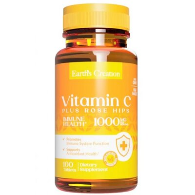 Вітамін С з шипшиною Earth's Creation Vitamin C with Rose Hips таблетки по 1000 мг №100