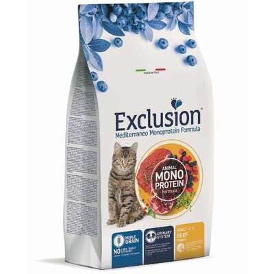 Корм сухий Exclusion Cat Adult Beef Монопротеїновий з яловичиною для дорослих котів всіх порід віком від 12 місяців, 1,5 кг