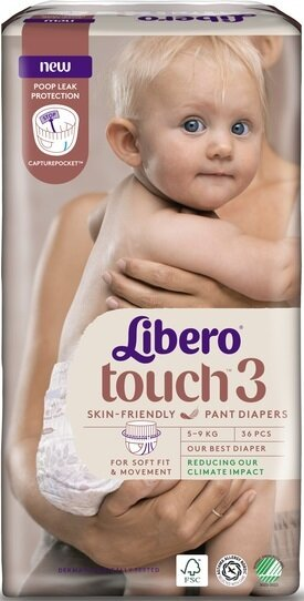 Підгузки-трусики Libero Touch Pants розмір 3, 5-9 кг, 36 шт