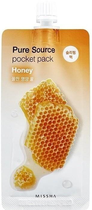 Маска для обличчя Missha Pure Source Pocket Pack Honey нічна з екстрактом меду, 10 мл