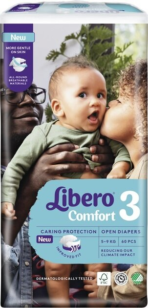 Підгузки Libero Comfort розмір 3, 5-9 кг, 60 шт