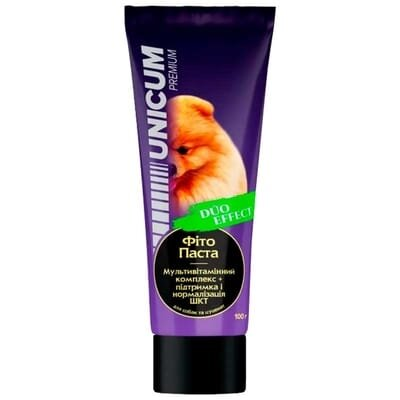 Фітопаста Unicum Premium Duo Effect мультивітамінна, для підтримки та нормалізації ШКТ собак та цуценят, 100 г