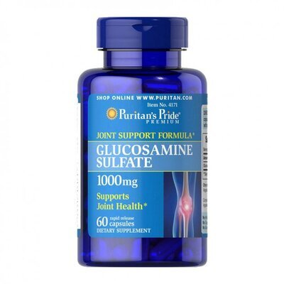 Глюкозамін сульфат Puritan's Pride Glucosamine Sulfate 1000 мг, 60 капсул
