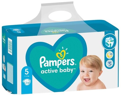 Підгузки дитячі Pampers Active Baby розмір 5, 11-16 кг, 110 шт
