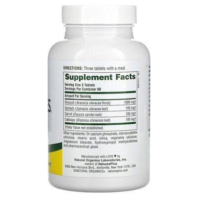 Овочева суміш Nature's Plus Mixed Vegetables, 180 таблеток