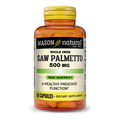 Со Пальметто 500 мг Здоров'я простати Mason Natural Saw Palmetto, 60 капсул