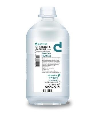 Глюкоза-Дарниця розчин д/інф. 5 % по 400 мл у флак.