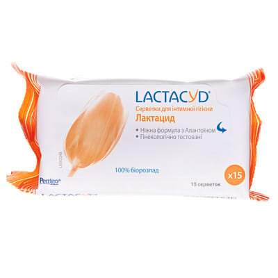 Серветки для інтимної гігієни Lactacyd, 15 штук