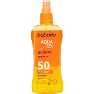 Спрей сонцезахисний Babaria Aqua UV SPF50 двофазний, 200 мл