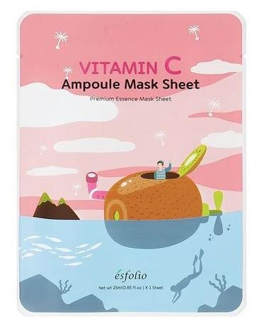 Маска тканинна для обличчя Esfolio Vitamin C Ampoule Mask Sheet з вітаміном С, 25 мл