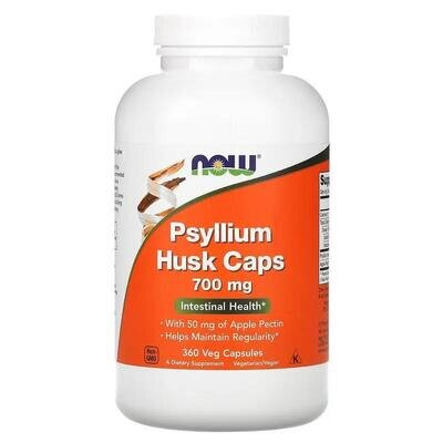 Псилліум (лушпиння насіння подорожника) NOW Psyllium Husk Caps 700 мг вег. капсули №360