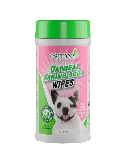 Серветки для собак Espree Oatmeal Baking Soda Wipes з харчовою содою і протеїнами вівса, 50 штук