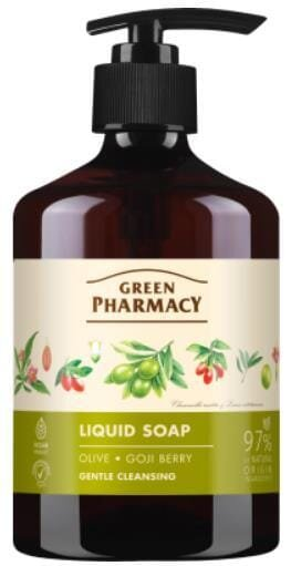 Мило рідке Green Pharmacy Оливка і годжі, дозатор, 460 мл