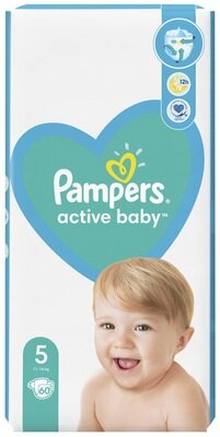 Підгузки дитячі Pampers Active Baby розмір 5, 11-16 кг, 60 шт