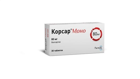 Корсар моно таблетки, в/плів. обол. по 80 мг №30 (10х3)