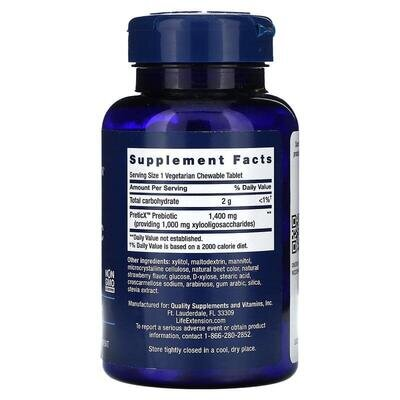 Пребіотики Life Extension Florassist Prebiotic Chewable з натуральним полуничним смаком, 60 жувальних таблеток