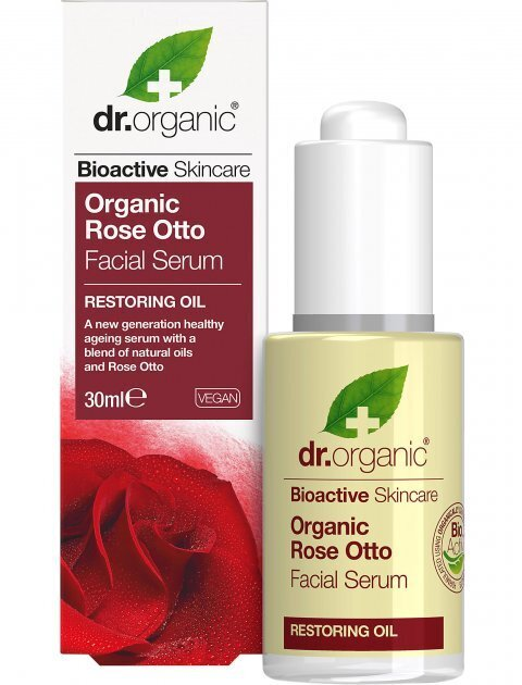 Сироватка для обличчя Dr. Organic відновлююча з олією троянди Отто, 30 мл