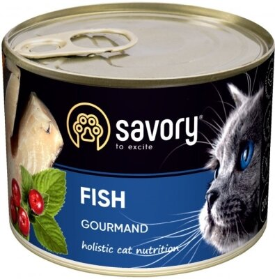 Корм вологий для котів Savory 30648 з рибою, 200 г
