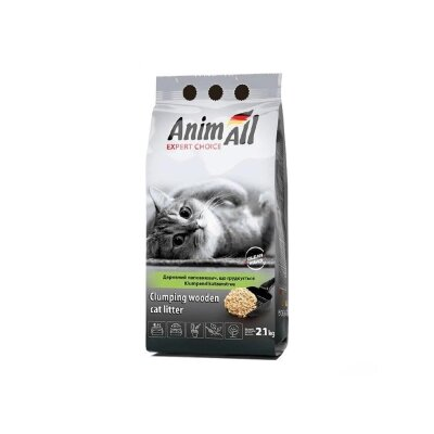 Наповнювач для туалету AnimAll дерев'яний комкуючий 2,1 кг (5 л)