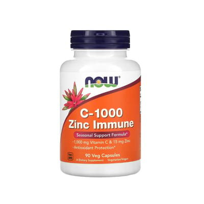 Вітамін С-1000 Цинк Імун NOW C-1000 Zinc Immune вег. капсули №90