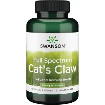 Котячий кіготь Swanson Cat's Claw капсули по 500 мг №100