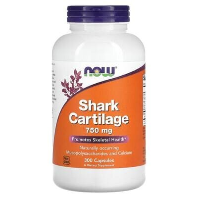 Акулячий хрящ NOW Shark Cartilage 750 мг капсули №300