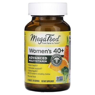 Мультивітаміни для жінок 40+ MegaFood Multi for Women 40+, 60 таблеток