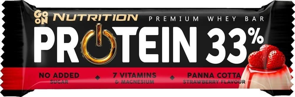 Батончик Go On Nutrition Protein 33% панна кота-полуниця, 50 г