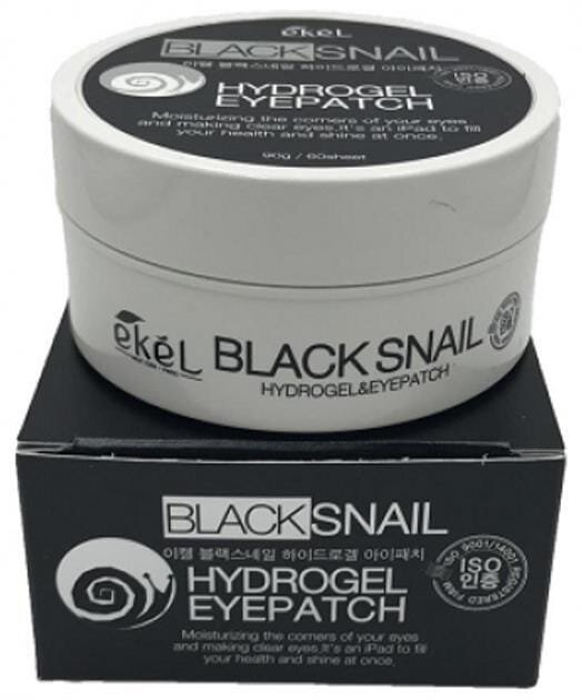 Патчі під очі Ekel Eye Patch Black Snail з муцином чорного равлика, 60 шт